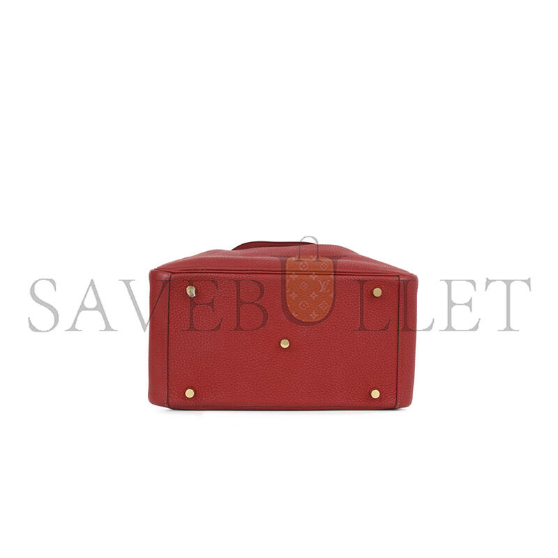 H**mes MASTER LINDY 30 ROUGE GRENAT CLEMENCE (30*19*16cm)
